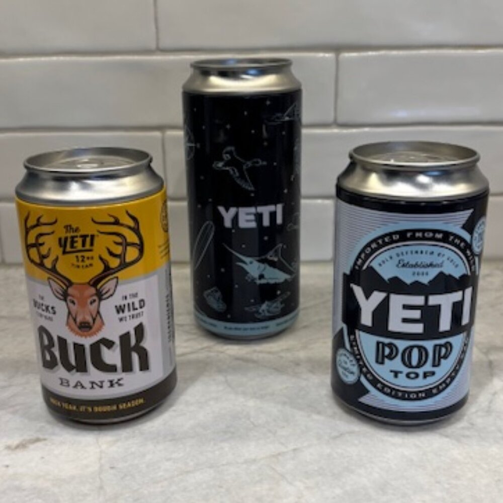 Set of 3 YETI Collectible Stash Cans (NWOT)